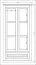 Armoire "Kilkis" en pin vieux blanc 34 - Dimensions : 204 x 104 x 56 cm (H x L x P)