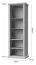 Vitrine Lotofaga 09, Couleur : Gris / Noyer - 200 x 66 x 48 cm (H x L x P)