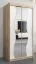100 cm de large Armoire avec 5 casiers et 2 portes | Couleur : Chêne Sonoma / Blanc Abbildung
