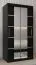 1 mètre de large Armoire avec 2 portes | Couleur : Noir Abbildung