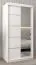 1 mètre de large Armoire avec 2 portes | Couleur : Blanc Abbildung