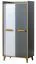 Chambre à coucher - Armoire, Couleur: Blanc / Chêne / Anthracite - Dimensions: 195 x 90 x 55 cm (H x L x P) Abbildung