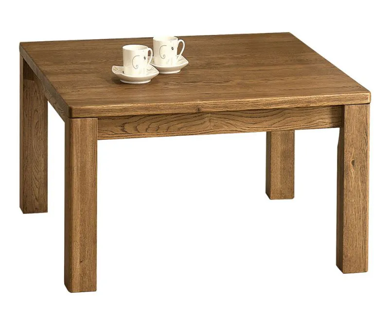 Table basse Jussara 15 | Chêne massif | Finition ambre | 100 x 100 x 39 cm