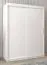 Armoire à portes coulissantes / Penderie Bisaurin 3A, Couleur : Blanc mat - Dimensions : 200 x 150 x 62 cm ( h x l x p)