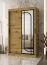 Armoire / 1 porte miroir / Couleur : Chêne artisan / 120 x 62 x 200 cm / 2 tringles / Système de glissières fiable / 5 compartiments / Détails modernes