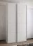 Armoire à portes coulissantes / Penderie / 6 compartiments / 245,5 x 140 x 64 cm / 2 tringles à vêtements / 2 portes coulissantes / 6 étagères / Soft-Close / Couleur : Blanc