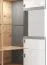 Grande vitrine Banat 05 | 2 portes vitrées | 8 compartiments | Chêne Artisan / Gris graphite / Gris | 143 x 103,5 x 41 cm