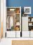 Armoire moderne 2 tiroirs Schilde 02 | Espace optimisé | Chêne blanc / Blanc / Anthracite | 195 x 90 x 53 cm