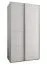 Armoire à portes coulissantes / Penderie / 6 compartiments / 245,5 x 140 x 64 cm / 2 tringles à vêtements / 2 portes coulissantes / 6 étagères / Soft-Close / Couleur : Blanc
