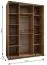 Penderie / Armoire à portes coulissantes / 11 compartiments / 6 étagères / 245,5 x 170 x 64 cm / 2 tringles à vêtements / 2 portes coulissantes / Couleur : Blanc / Soft-Close