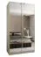 Penderie / Armoire à portes coulissantes / 245,5 x 130 x 64 cm / 2 tringles à vêtements / 2 portes coulissantes / ABS protection des bords / 6 compartiments / Couleur : Blanc / Soft-Close