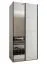 Penderie / Armoire à portes coulissantes / Couleur : Blanc / Soft-Close / Miroir / 2 portes coulissantes / 245,5 x 110 x 64 cm / 6 compartiments / 2 tringles à vêtements