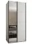 Penderie / Armoire à portes coulissantes / 2 portes coulissantes / 245,5 x 120 x 64 cm / 6 compartiments / Soft-Close / Miroir / 2 tringles à vêtements / Couleur : Blanc