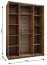 Penderie / Armoire à portes coulissantes / Couleur : Blanc / 11 compartiments / 2 portes coulissantes / 2 tringles à vêtements / 245,5 x 160 x 64 cm / Miroir / Soft-Close