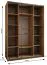 Penderie / Armoire à portes coulissantes / Couleur : Blanc / 11 compartiments / 2 portes coulissantes / 2 tringles à vêtements / 245,5 x 160 x 64 cm / Miroir / Soft-Close