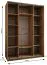 Penderie / Armoire à portes coulissantes / Soft-Close / Miroir / Couleur : Blanc / 2 tringles à vêtements / 245,5 x 160 x 64 cm / 2 portes coulissantes / 11 compartiments