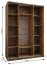 Armoire / Armoire à portes coulissantes | 11 compartiments | 245,5 x 170 x 64 cm | 2 portes coulissantes | 2 tringles à vêtements | Miroir | Couleur : noir | Fermeture en douceur