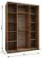 Penderie / Armoire à portes coulissantes / 11 compartiments / Couleur : blanc / 245,5 x 180 x 64 cm / 2 tringles à vêtements / 2 portes coulissantes / Miroir / Soft-Close