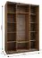 Penderie / Armoire à portes coulissantes / Miroir / 11 compartiments / 245,5 x 170 x 64 cm / Fermeture en douceur / 2 portes coulissantes / 2 tringles à vêtements / Couleur : Blanc