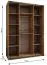 Penderie / Armoire à portes coulissantes / 245,5 x 170 x 64 cm / Soft-Close / 11 compartiments / 2 tringles à vêtements / 2 portes coulissantes / Miroir / Couleur : Blanc
