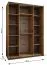 Penderie / Armoire à portes coulissantes / 245,5 x 180 x 64 cm / Fonction Soft-Close / Miroir / 2 tringles à vêtements / Couleur : Blanc / 2 portes coulissantes / 11 compartiments