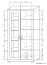 Vitrine Lorengau 28, couleur : chêne Sonoma - Dimensions : 202 x 100 x 40 cm (H x L x P)