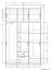 Armoire penderie Paseh 09 | Sonoma chêne | 240 x 150 x 55 cm | Rangement spacieux et moderne