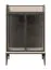 Vitrine crème avec système Soft Close | Éclairage LED | 2 portes vitrées | 2 étagères en verre | 124 x 81 x 43 cm | Pieds métal
