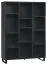 Bibliothèque Chiflero 24 noire | 158 x 112 x 38 cm | Design moderne et finition Soft Touch