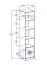 Étagère enfant Fabian 06 | Chêne clair, blanc et bleu | 190 x 40 x 40 cm | Design moderne