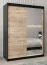 150 cm de large Armoire avec 2 portes | 5 casiers | Couleur: Noir Abbildung