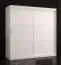 Armoire élégante Liskamm 13, Couleur : Blanc mat - Dimensions : 200 x 180 x 62 cm (h x l x p), avec 10 compartiments et deux tringles à vêtements