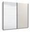 Armoire penderie à portes coulissantes Krupa 01 | Finition cachemire | 2,2 m de large | Porte miroir | Bords ABS