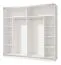 Armoire à portes coulissantes avec miroir Palanka 01 | Blanc & Blanc Brillant | 2 tringles | 10 compartiments | 210 x 217 x 62,5 cm