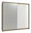Armoire penderie 2 portes coulissantes avec miroir Palanka 06 | Blanc brillant & chêne Artisan | 210 x 217 x 62,5 cm