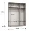 Armoire penderie Korab 123 | Chêne Artisan | 1,5 m largeur | 3 portes miroir | Poignées couleur cachemire | Soft-Close