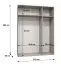 Armoire penderie 1,5 m Eiger 71 | Blanc | Miroir | Poignées dorées | Soft-Close