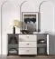 Buffet / Commode Mackenzie 04 / Dimensions : 160 x 40 x 85 cm / 3 tiroirs / 2 portes / Couleur : Chêne Dunin / Cachemire brillant / Poignées : Métal / Fermeture en douceur