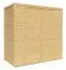 Bois-Abri de jardin 1,1 x 2,07 mètres (incl. toit) | Naturel | toit plat Abbildung