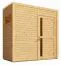 Maison de jardin 1,21 x 2,34 mètres (incl. toit) | en éléments préfabriqués| non traité | avec toit plat Abbildung