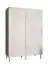 Armoire simple avec aspect marbre Jotunheimen 29, couleur : blanc - dimensions : 208 x 150,5 x 62 cm (h x l x p), avec deux barres de penderie