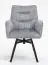 Chaise pivotante Maridi 271, Couleur : Gris clair - Dimensions : 93 x 62 x 64 cm (h x l x p)