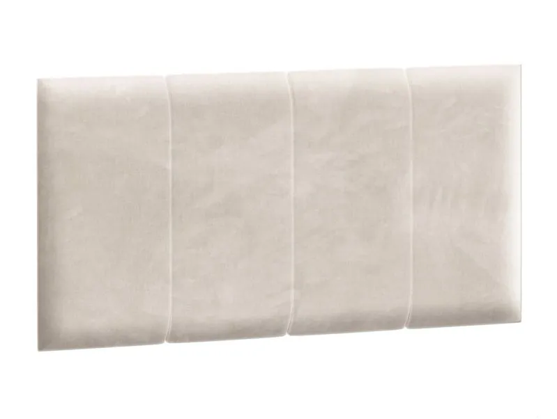 Rembourrage de tête de lit pour lit-armoire Ersigen 07, en crème, 50 x 100 cm, tissu velours noble