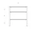 Table de chevet / Étagère Wellsford 05, chêne sauvage massif huilé - Dimensions : 64 x 60 x 36 cm (H x L x P)