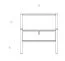 Table de chevet Wellsford 06, bois de hêtre massif huilé - Dimensions : 64 x 60 x 36 cm (H x L x P)