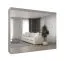 Armoire à portes battantes Korab 147 | Blanc, poignées couleur cachemireées | 2,5 m de large | 5 portes miroir | Soft-Close