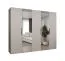 Armoire penderie Korab 97 | 2,5 m de large | Finition cachemire | 2 portes miroir | Soft-Close | Rangement optimisé