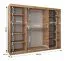 Armoire penderie Aletschhorn 22 | 2,5 m de large | Blanc | 2 portes miroir | 10 compartiments | Rails aluminium
