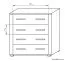 Commode Aitape 14 | Sonoma chêne foncé | 92 x 90 x 40 cm | 4 tiroirs spacieux
