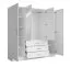 Armoire / 3 tiroirs / Couleur : Blanc / 2 portes battantes / 2 portes miroir / 1 tringle à vêtements / Dimensions : 200 x 58 x 200,5 cm / Armoire à portes battantes / Pour chambre à coucher